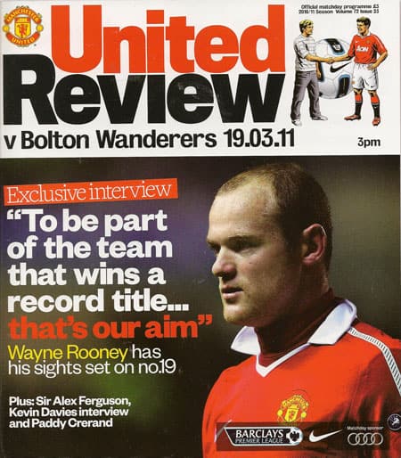 Manchester United FC v Bolton Wanderers FC